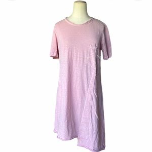 WILT Raw hem Light Pink T-Shirt Dress Large
